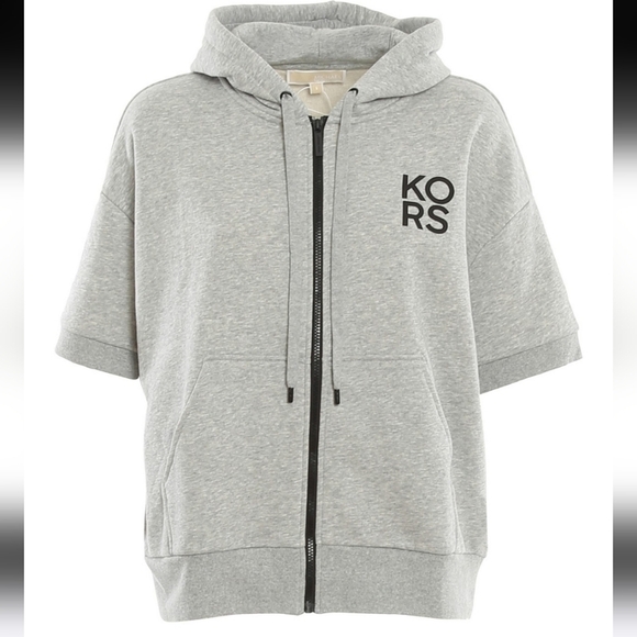 MICHAEL KORS Printed logo grey hoodie - Picture 5 of 8